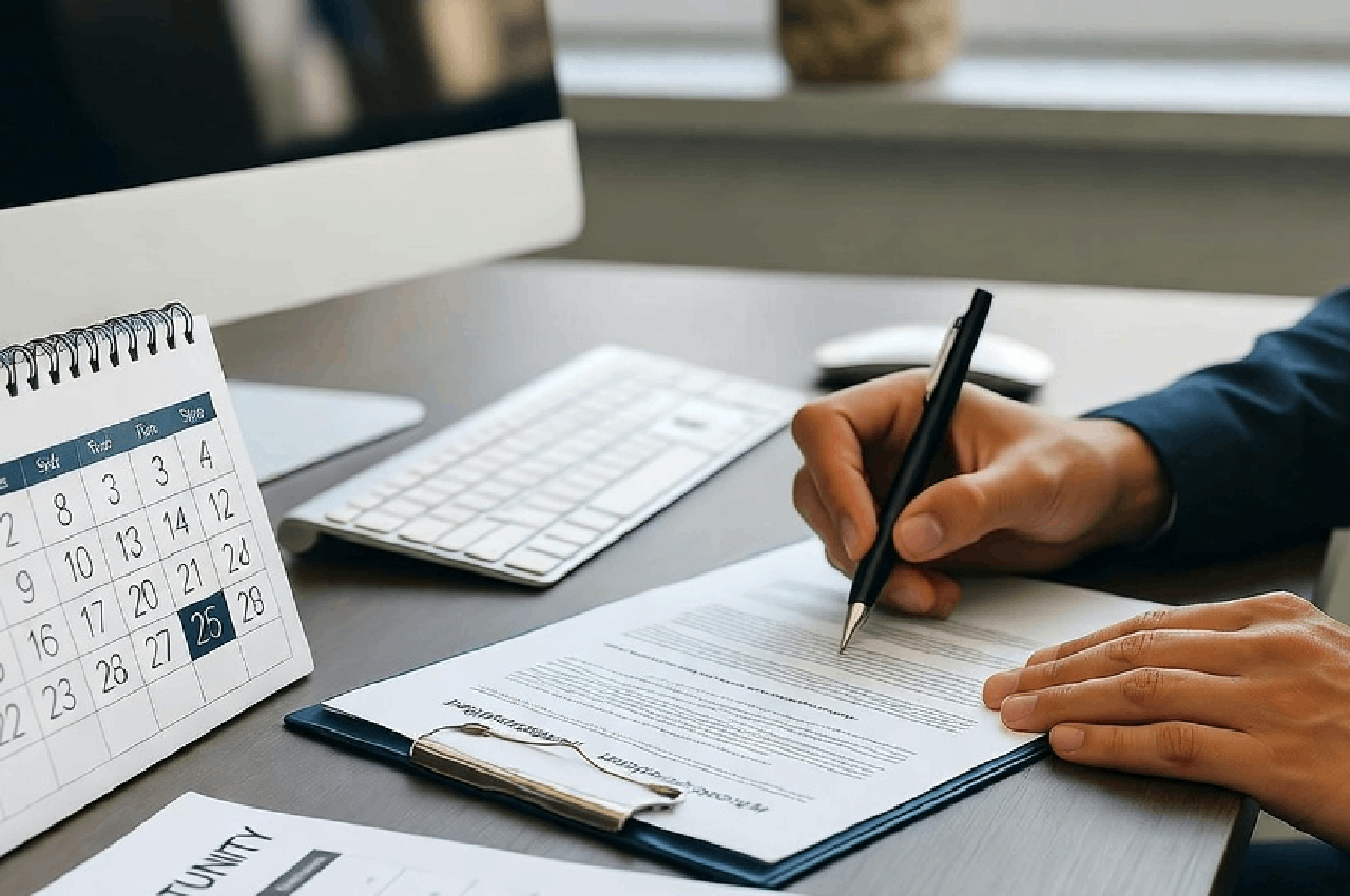 Persona che firma il rinnovo del contratto di locazione.