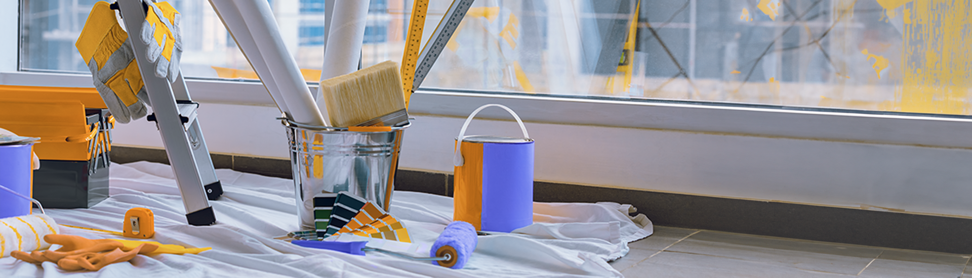 Attrezzi da pittura e ristrutturazione, simbolo dei lavori coperti dal bonus ristrutturazione